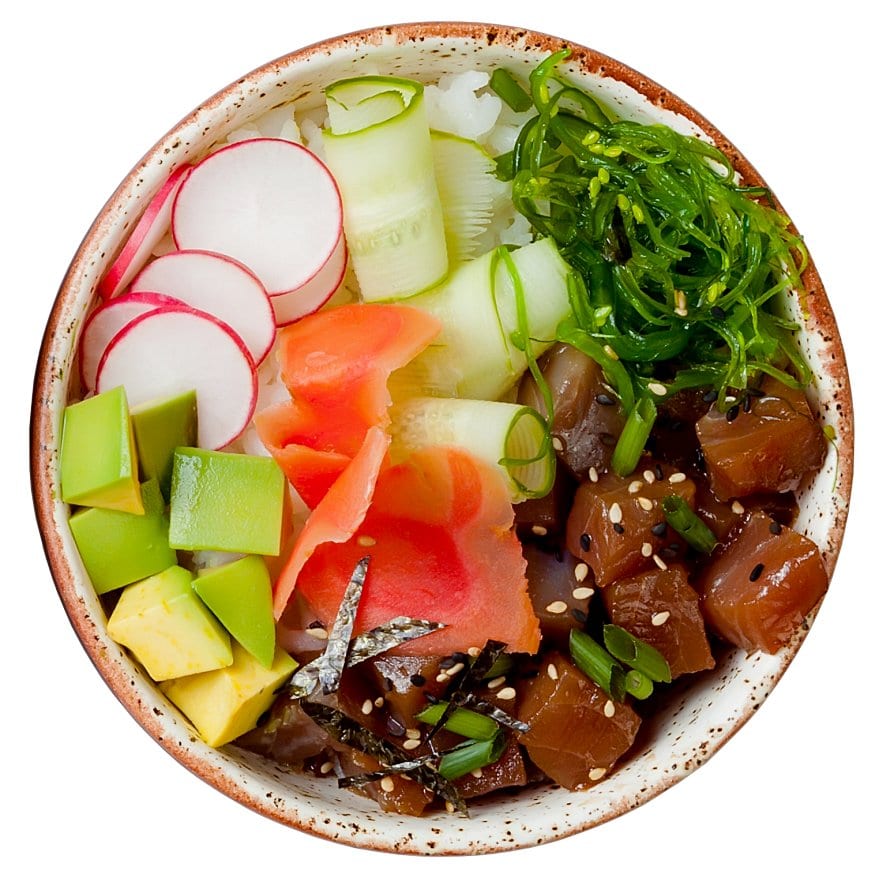 What is a poke bowl? A Hawaiian staple dish, poke bowls are deconstructed sushi in a bowl!